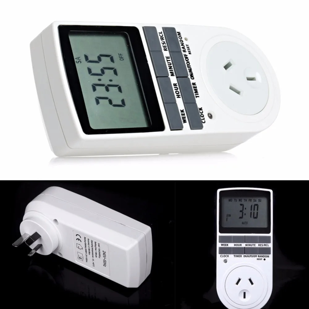 

Programmable Digital Timer Switch Socket AU Electric Power Timeswitch