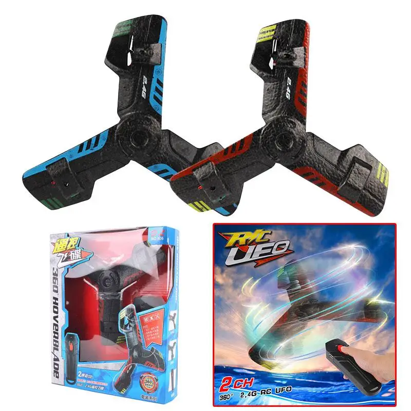 

UFO Boomerang Aircraft Creative Mini Drone RC Quadcopter Remote Control Toy Rechargeable Flying Saucer With Flash Light 2.4G