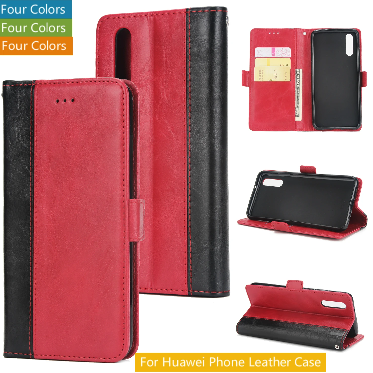 Etui coque чехол Caso для Huawei P30 P20 Mate 20 30 Pro из искусственной кожи Lether Флип складной