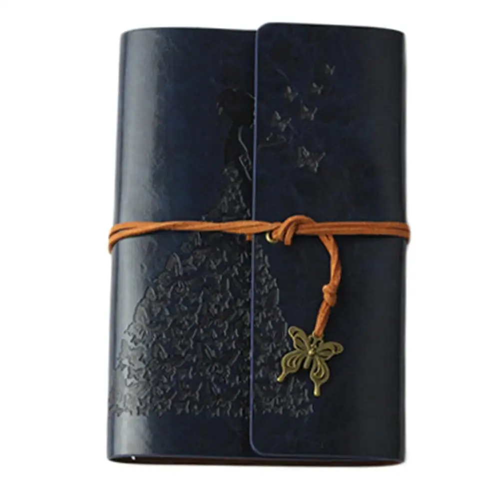 

Butterfly Pattern Retro Kraft Paper Notebook Portable Innovative Notebook Loose-leaf Notebook