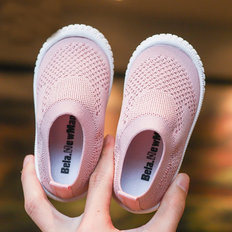 

ULKNN Children's flying woven shoes shoes 2019 autumn new Boy Girls baby mesh breathable socks shoes kids casual solid color