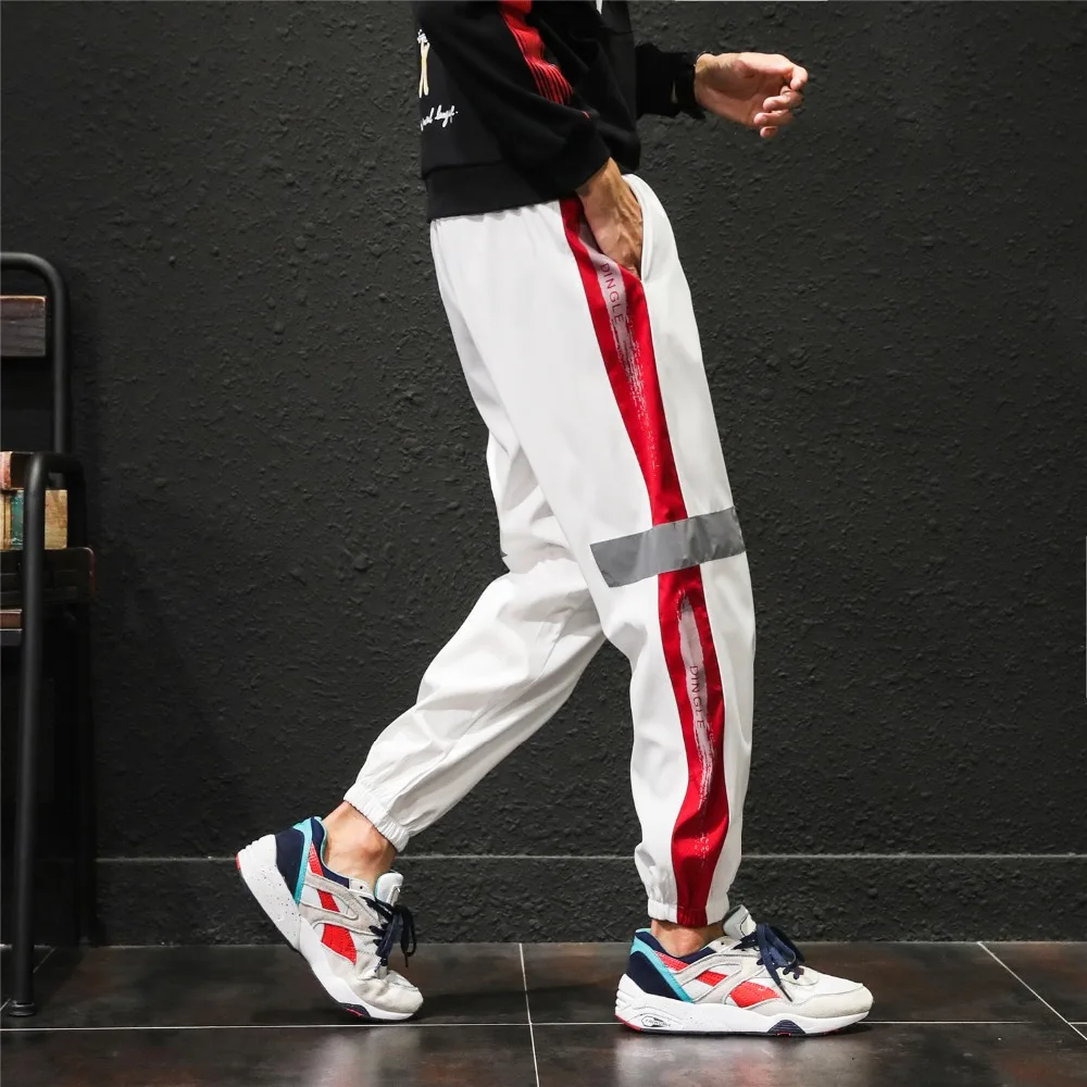 الشارع الشهير ركض pantalon أوم الهيب هوب السراويل الرجال شريط هومبر sweatpants رجل السراويل الترنك الجمالية روبا hombre عارضة رياضة
