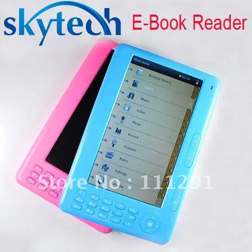 7" ebook reader TTS 4GB 480*800 Pixels 720P Mp4 player digital photo
