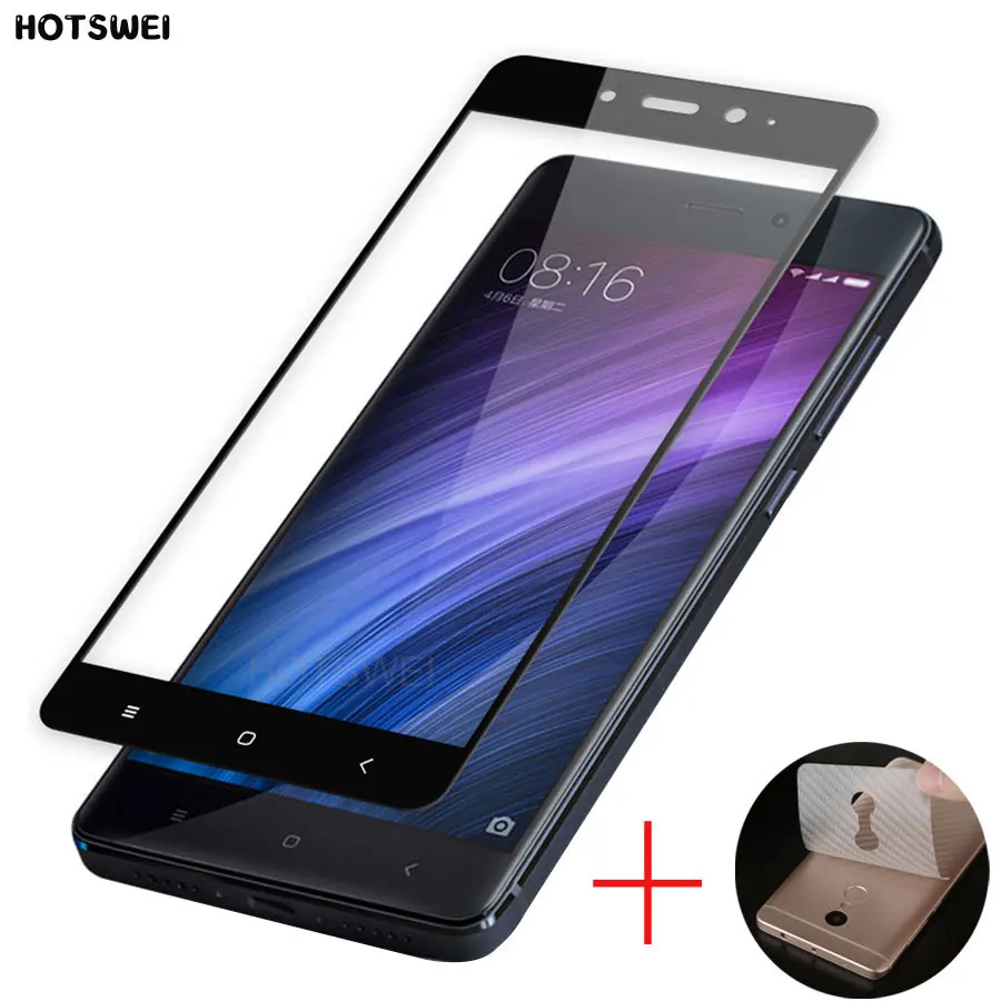 

For Xiaomi Redmi 4X Note 4X Note 4 X Global Tempered Glass 9H 2.5D Full Cover Screen Protector + Soft Back Protective Film Gift