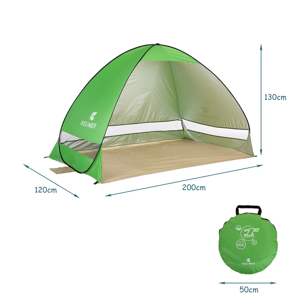 200*120*130cm Outdoor Beach Tent Automatic Instant Pop-up Portable Camping Tent Anti UV Shelter Camping Fishing Hiking Picnic