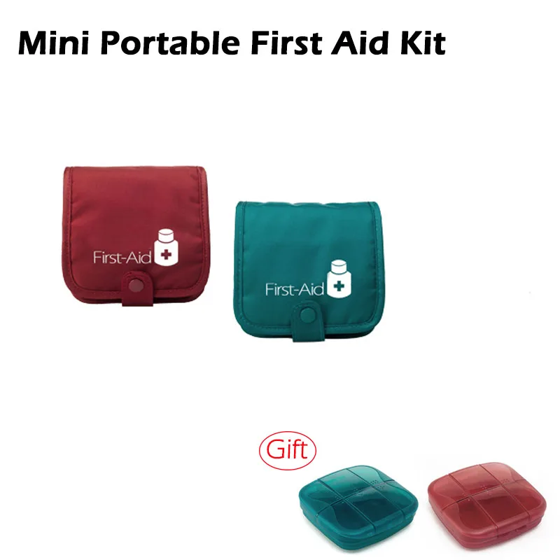 

Outdoor Travel Portable Emergency Survival First Aid Kit & Big Capacity Pill Box Multifunctional Relief Package Home Camping