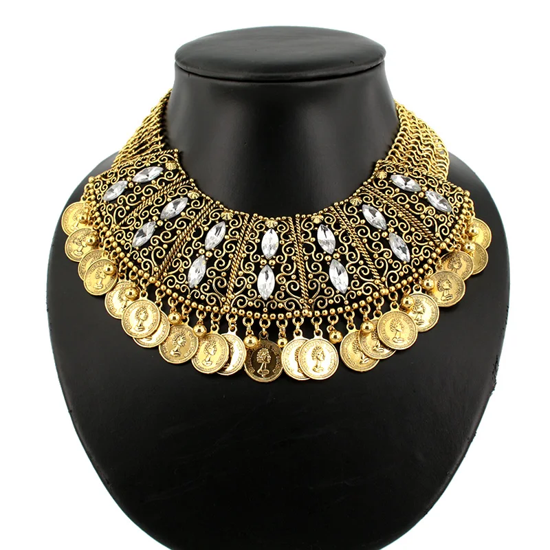 Классический воротник из цинкового сплава 2 цвета винтажные монеты в