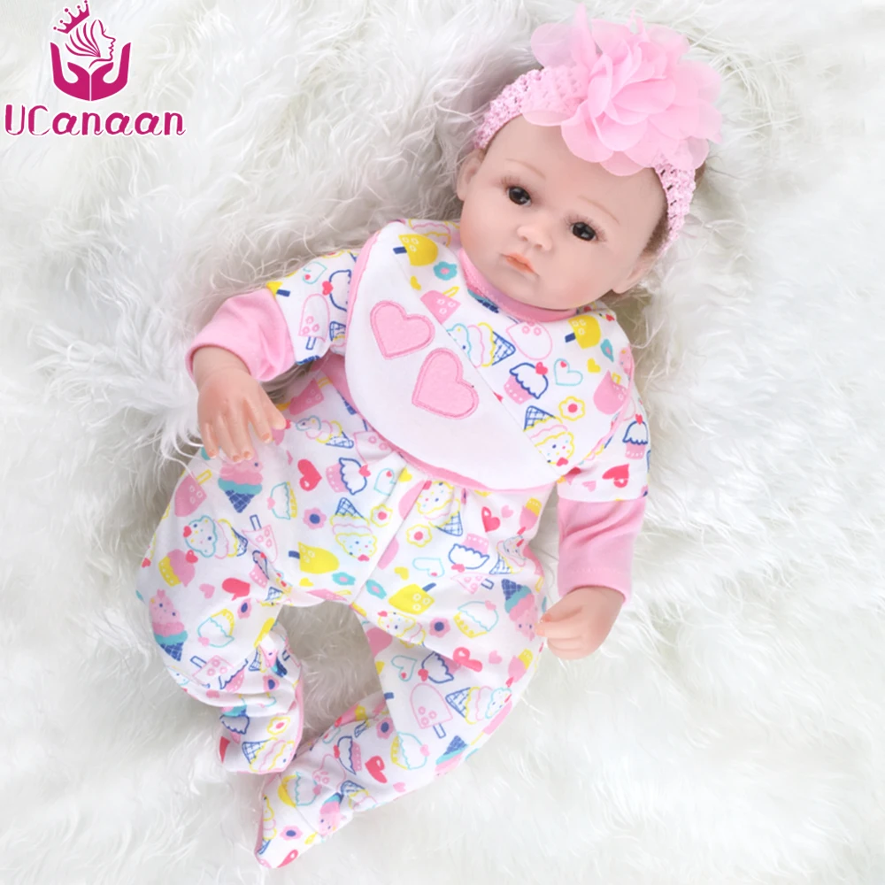 UCanaan 40-45cm Reborn Dolls Babies Toys Cloth Body for Girls Handmade Soft Silicone Reborn Baby Dolls Toys Best Gifts bonecas UCanaan 40-45cm Reborn Dolls Babies Toys Cloth Body for Girls Handmade Soft Silicone Reborn Baby Dolls Toys Best Gifts bonecas