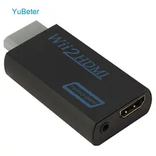 YuBeter HD 1080p для wii в HDMI конвертер адаптер для wii 2HDMI с 3,5 мм аудио выход автоматический апскейлер Поддержка NTSC 480i PAL