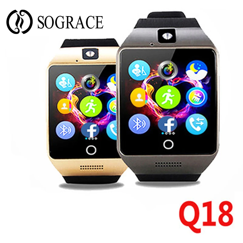 Bluetooth Q18 Смарт Браслет часы Спорт Шагомер Фитнес трекер Smartwatch sim карты для Android IOS