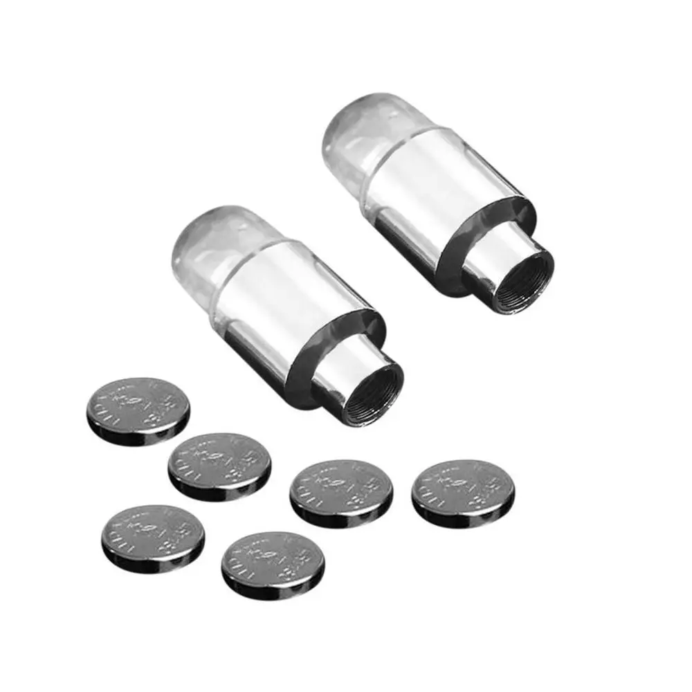 

2pcs/set Cycling Bicycle Car Tire Wheel Valve Caps LED Flash Light Neon Lamp