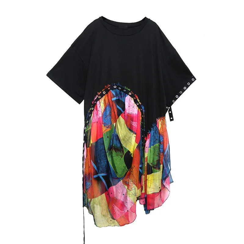 Max LuLu осень Новая мода Корейская женская элегантная одежда женские сексуальные длинные шифоновые платья винтажные Лоскутные вечерние платья - Цвет: Черный
