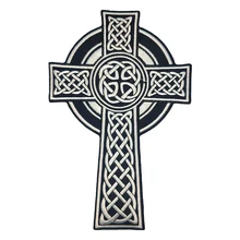 Крест Накладка Железная на 3D вышивка куртка Байкера Патчи для одежды на заказ черный твил вышивка для одежды Глажка Экологичная DIY