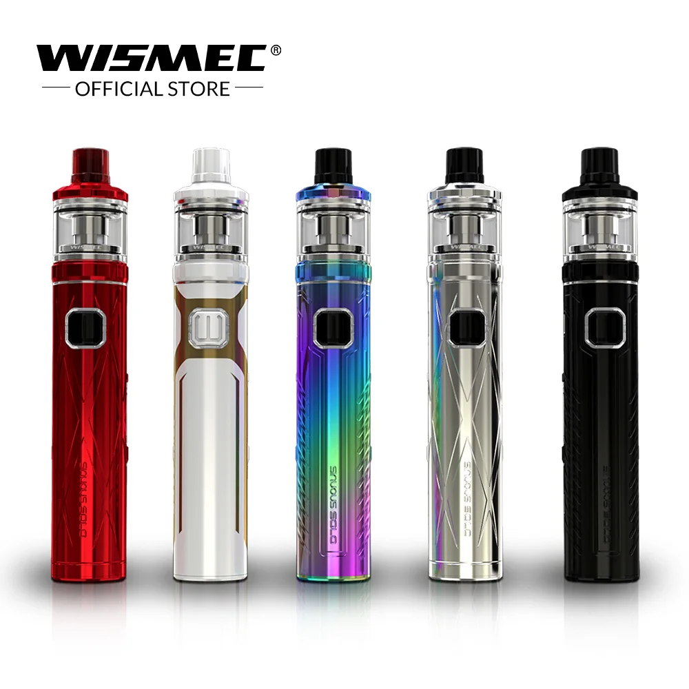 

Original Wismec SINUOUS SOLO with AMOR NS Pro Tank 2ml SINUOUS SOLO mod box built in 2300mah battery electronic cigarette vape