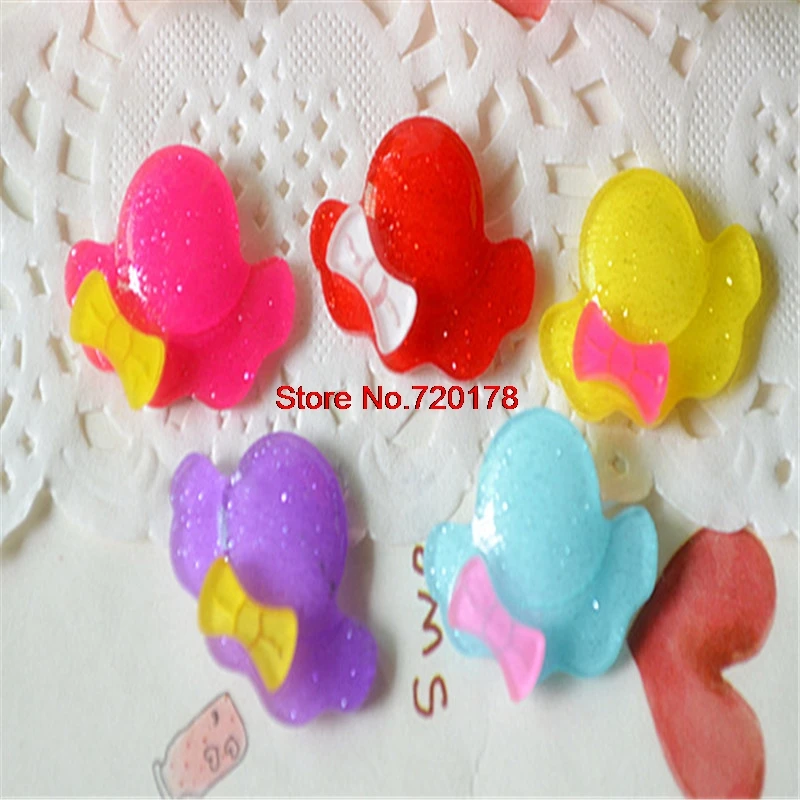 

flatback resin Bow Hat cabochons kawaii for DIY Embellishments 24*17mm 50pcs QGRE54