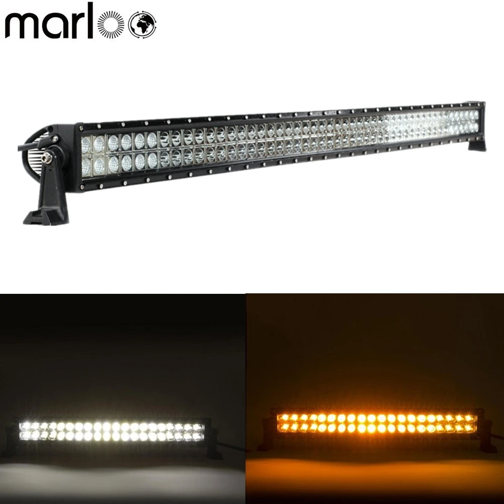50/"inch 288W Two Row Curved LED Light Bar Spot Flood Combo Offroad Work Lamp UTE