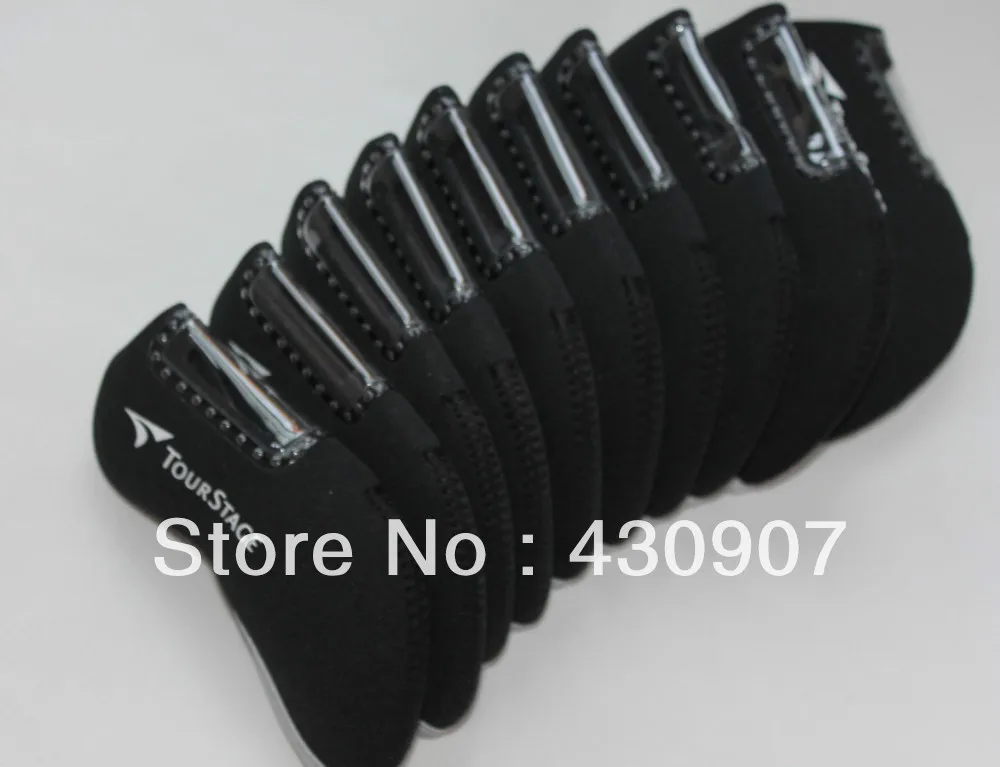 

New 10pc/set black tour stage Iron headcovers golf covers