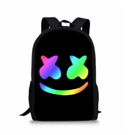 

Idol cool DJ Mask Helmet Head Portrait Schoolbag Backpack Skull Marvel Gift for Boys Girls Teenager Children's Book Bag