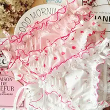 Реальные фотографии, Размеры M, L, милые трусики в стиле Лолиты, милое нижнее белье с оборками и завязками по бокам, нижнее белье, трусики-стринги WP463