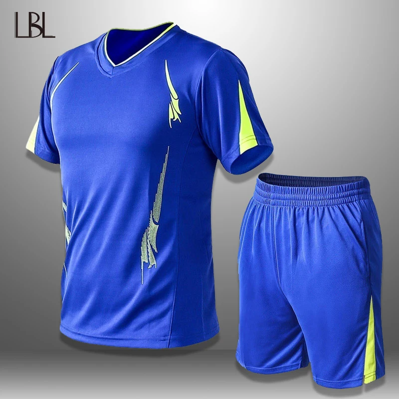 LBL Summer Set Men Sportswear Tshirts Shorts Two Piece Sets Basketball Mens Short Sleeve Tracksuit Male Breathable Quick Drying