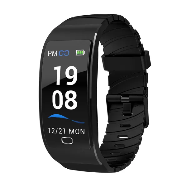 Outdoor activity Fitness Bracelet Heart rate monitor men watch women smart Wristband sleep tracker smart Band pk f1 mi band 3 - Цвет: Черный