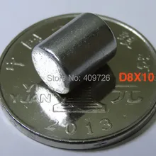 30 шт. N38 Сильный Круглый Диск Редкоземельные неодимовые магниты 8 мм x 10 мм Высокое качество