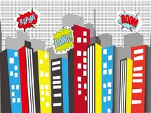 Bomba Da Cidade Edifício Alto com Legal Nuvem Fundos Vinil recém-nascidos backdrop Computador impresso pano de Alta qualidade