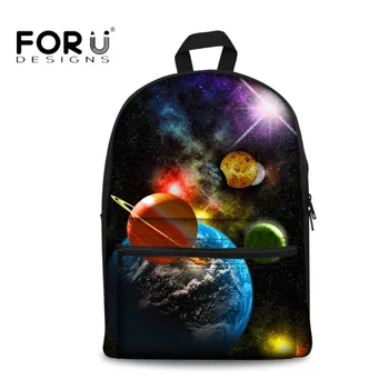 

FORUDESIGNS Universe 3D Color Pattern School Backpacks for Teenager Girls Lightweight Canvas Backpack Travel Laptop Child Packs