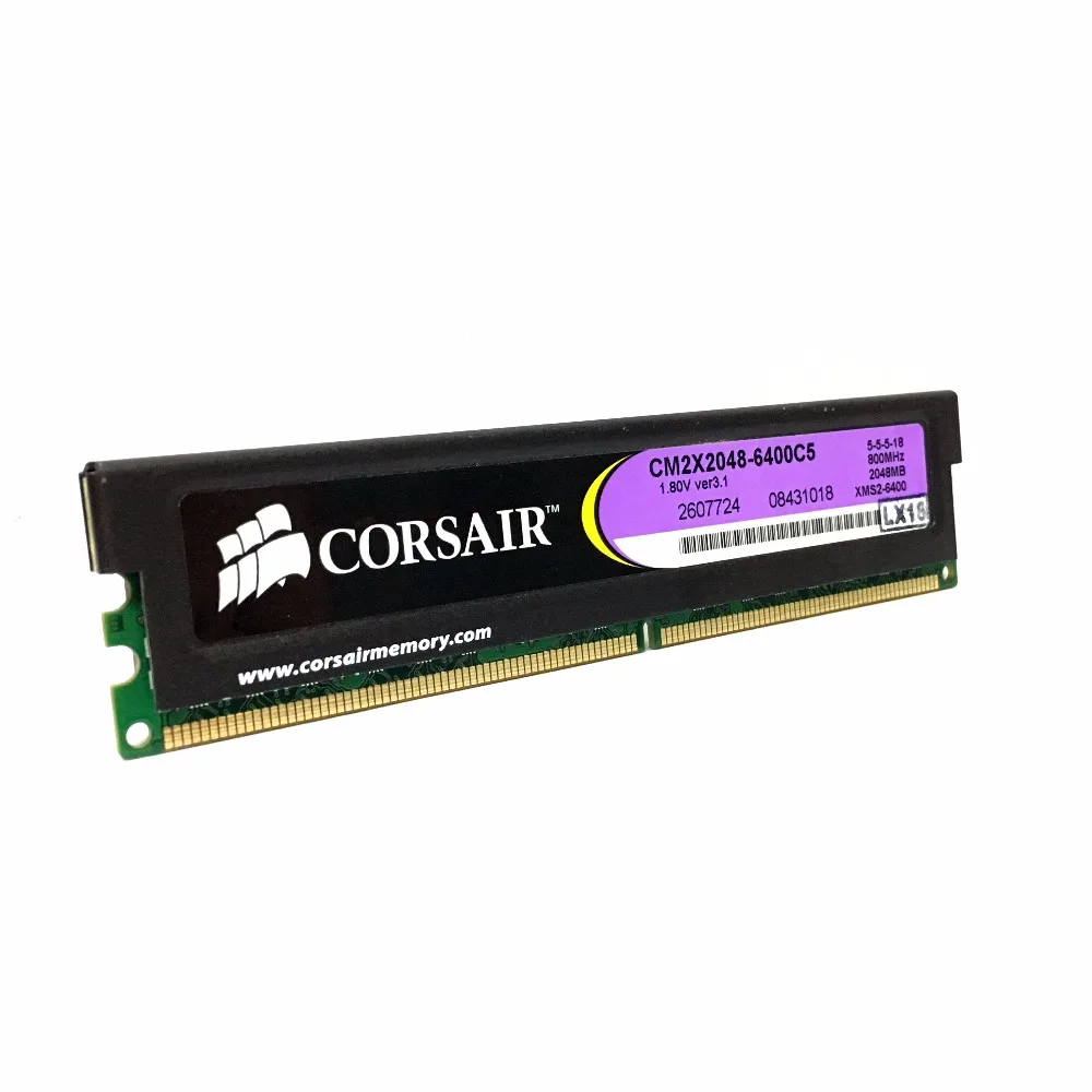 CORSAIR 2 Гб DDR2 PC2 6400 8500 1066 МГц 800 памяти ПК Оперативная память Memoria модуль настольных