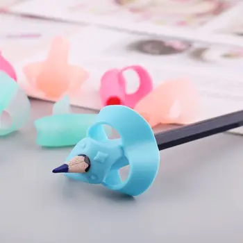 

4Pcs Finger Tightening Device Silicone Baby Children Pencil Grip Holder Learning Writing Pen Correction Tools Stationery Gift