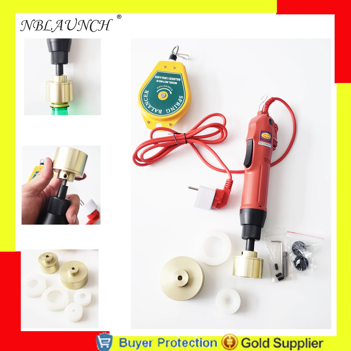 

Electric Bottle Capping Machine Cap Screwing Manual Cover Capper 10-50mm Portable Semi Automatic Screw Tip Free Shipping