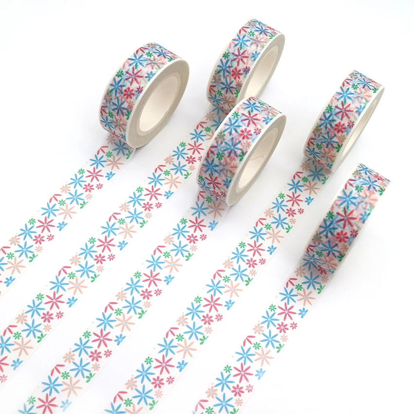 

1 PCS Creative Colored Pattern Washi Tape Scrapbooking Tape DIY Stickers Crafts Gift Wrapping Sticker Masking Tapes 15mm*10m