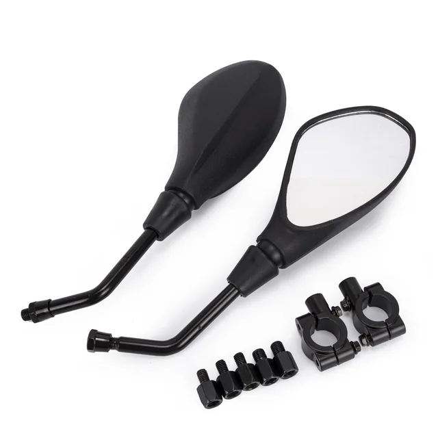 US $12.19 Motorcycle Rearview Rear view side Mirror E-Bicycle aluminum 10mm 8mm Adapter 7/8 Clamp Scooter Con