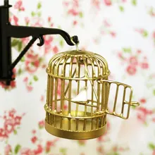 1 12 metal birdcage dollhouse miniature golden