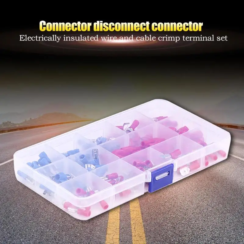 

140pcs Male Electrical Wiring Connector Insulated Cold-pressed Terminals