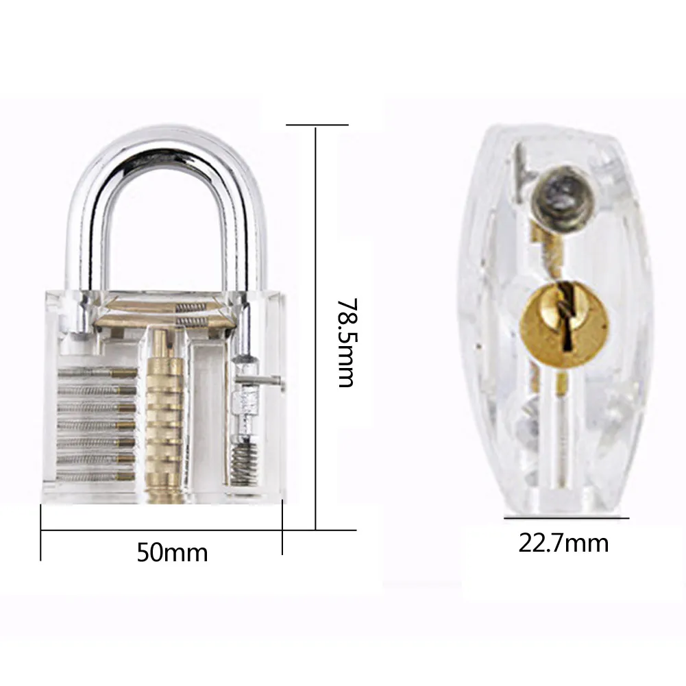 Слесарный инструмент прозрачные видимые Палочки слесарное учебное пособие висячий замок W/сломанный для удаления ключа фиксатор крючков
