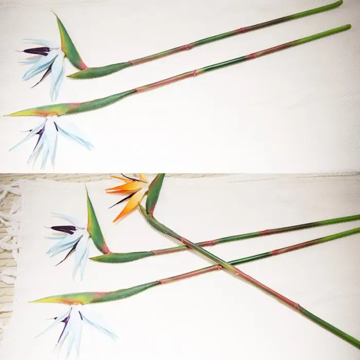 Горячий искусственный цветок поддельные Strelitzia яркие украшения для домашней свадебной вечеринки SMD66
