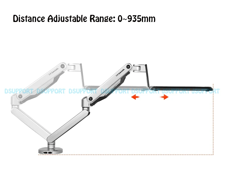 Супер качество Loctek W72 Full Motion 10-1" крепление для ноутбука, газовая пружина, подставка для сидения, подъемный держатель для ноутбука