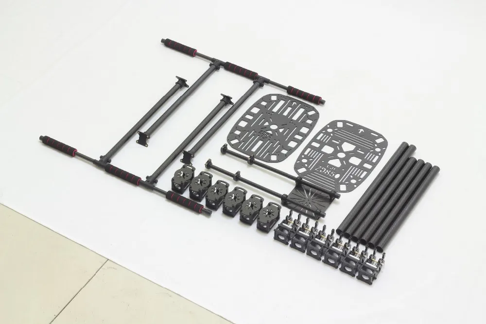 ZD850 Full Carbon Fiber ZD 850 Frame Kit with Unflodable Landing Gear Foldable Arm for FPV DIY Aircraft Hexacopter JMT