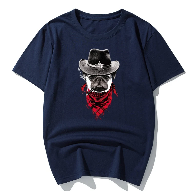 NAVY BLUE Мужской Забавный мультяшный кот футболки короткий рукав негабаритный интересный животный Футболка Лето Плюс Размер Большие футболки 6XL 7XL 8XL топы красный 54 - Цвет: NAVY BLUE