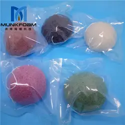 12 шт./лот 100% натуральный Konjac Sponge отбеливает кожу для удаления угрей Косметические Puff косметические процедуры очищения губка Уход за кожей