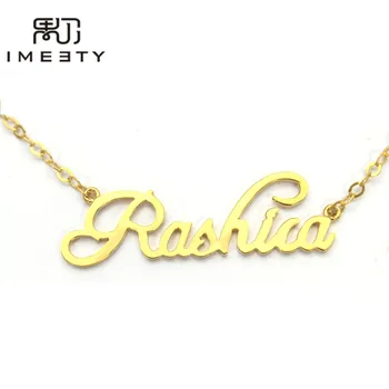 

IMEETY Jewellery my name necklace design bestfriend necklaces script nameplate necklace personalized necklace for her