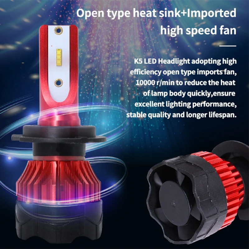 DHBH-2Pcs H4 Led Автомобильный светодиодный головной светильник 12 В 72 Вт 8000 лм противотуманный светильник Авто головной светильник лампы