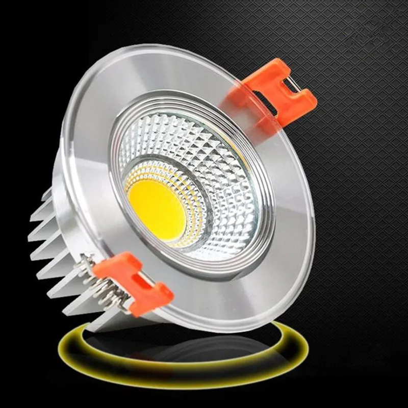 

Cheapest 1PCS 9W LED COB Ceiling Light Cool White/Warm White Silver shell/White shell COB LED Down Light free shipping
