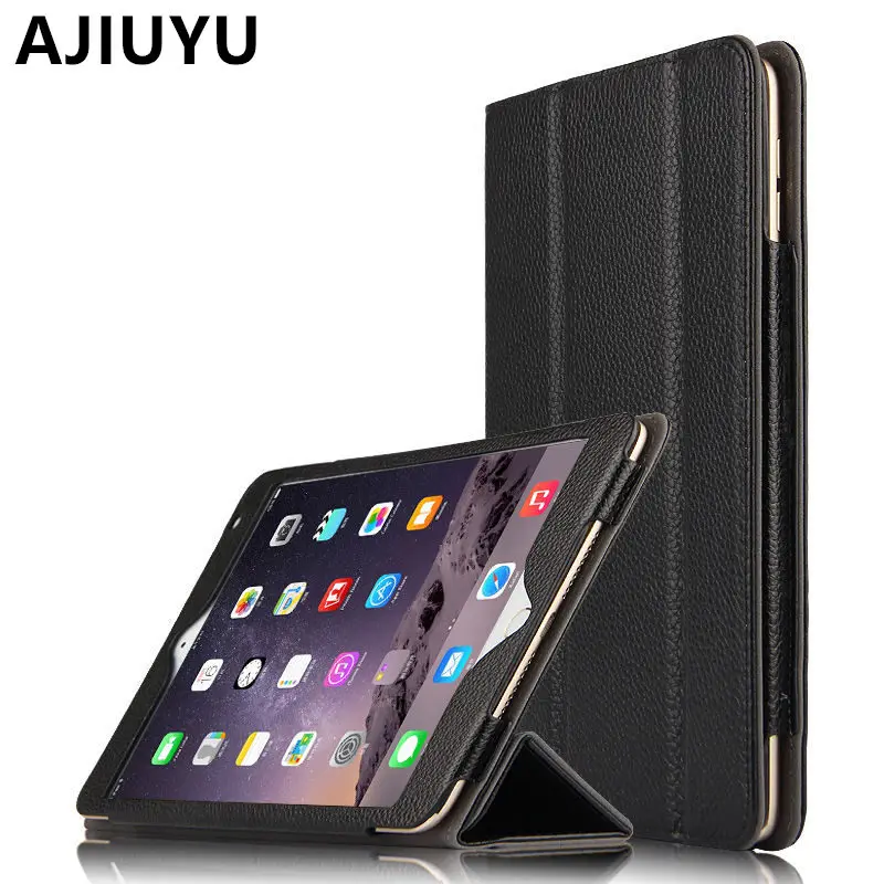 Чехол AJIUYU из воловьей кожи для iPad mini 3 2 1 защитный смарт чехол натуральной