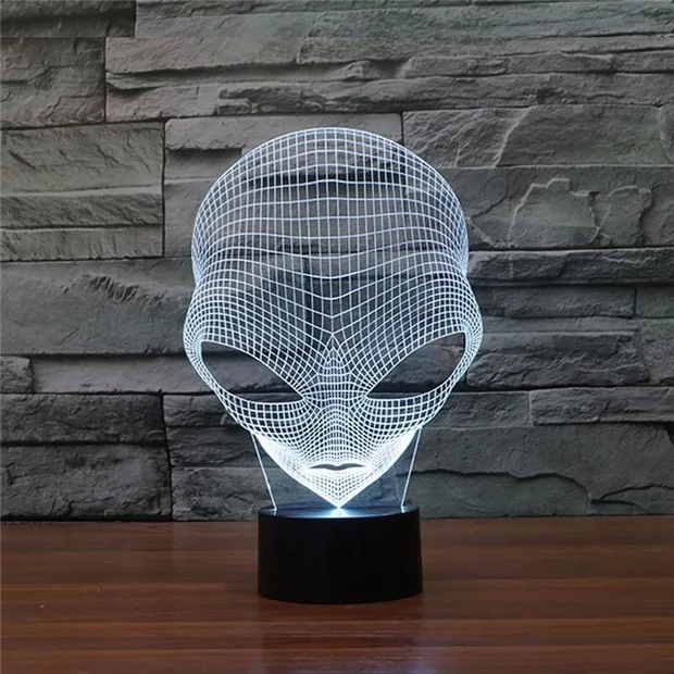 3d Alien Nachtlicht 7 Farbe Andern Led Schreibtischlampe Touch