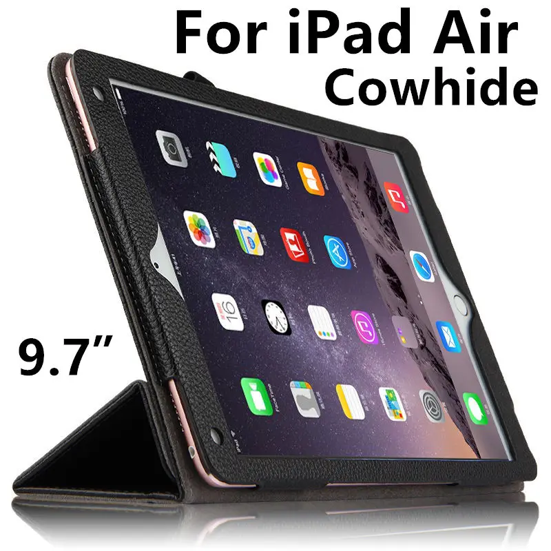 Чехол из воловьей кожи для Apple iPad Air оригинальный защитный смарт чехол кожаный