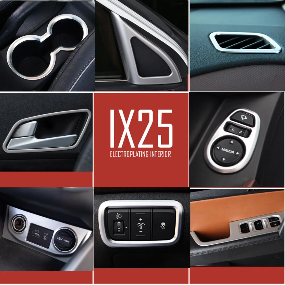Для Hyundai Creta IX25 2015 2016 2017 2019 декоративная нашивка для салона автомобиля центральное