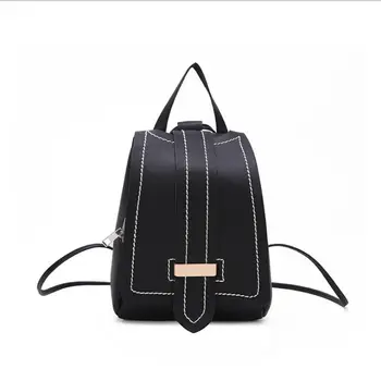 

2019 New Women's Fashion Design Chic PU Leather Small Backpack Girls Casual Solid Portable Travel School Bags Gift