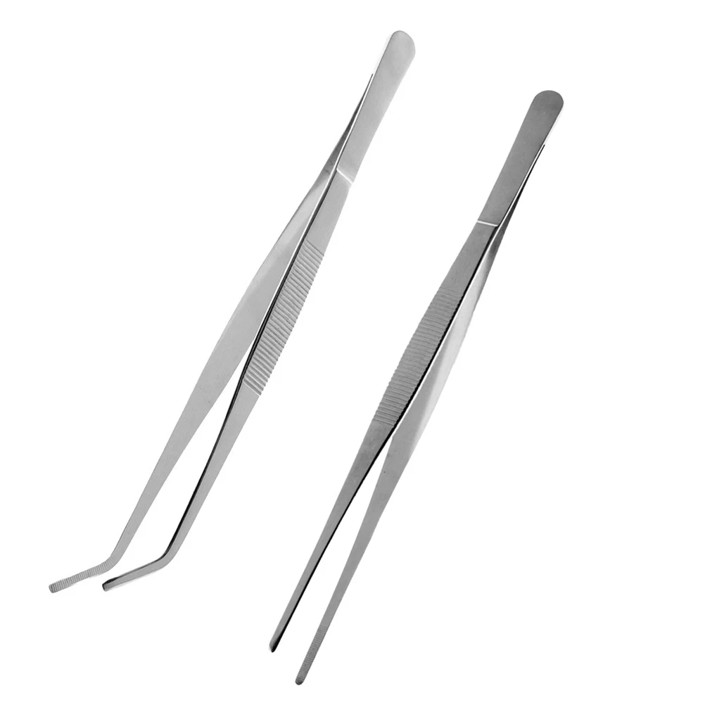 Reptile Feeding Tongs Stainless Steel Straight And Curved Tweezers